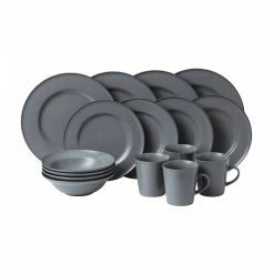 Royal Doulton Union Street Café 16 Piece Dinnerware Set - Grey