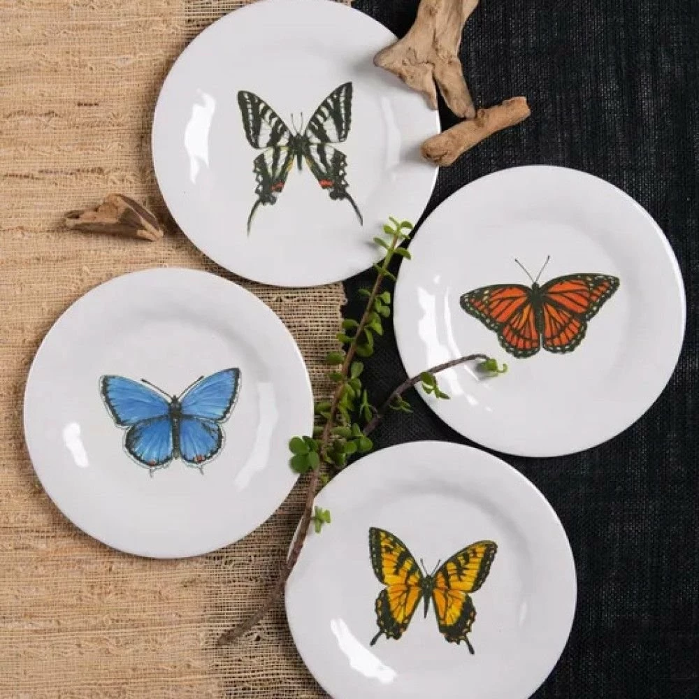 Bamboo Table 4-Piece Plate Gift Set | Butterflies - Image 7