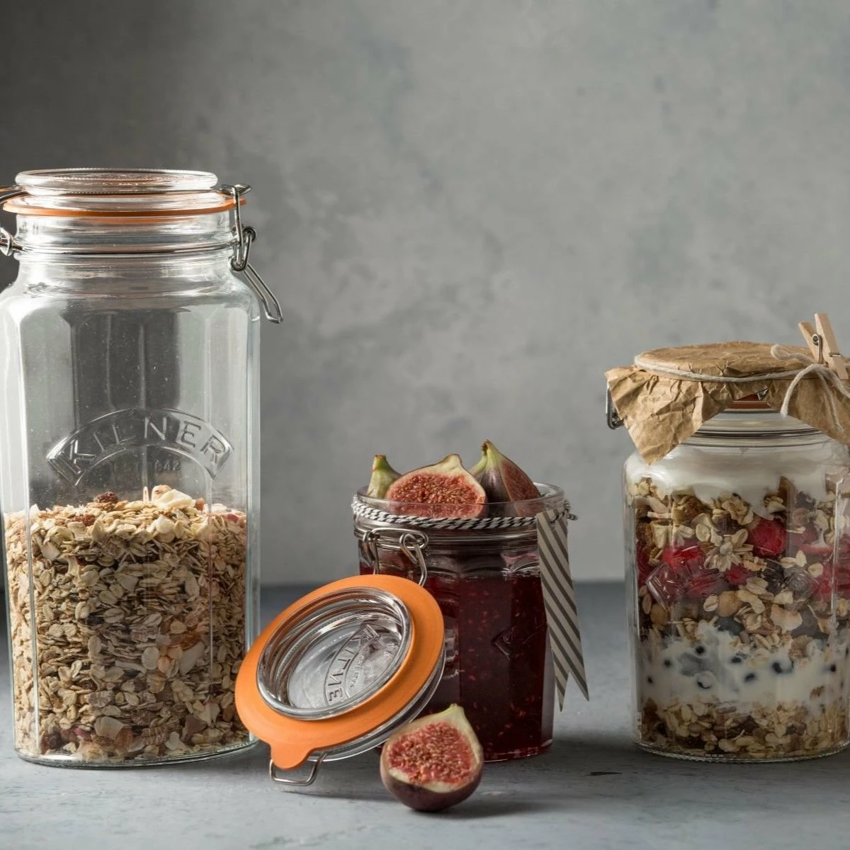 Kilner Facetted Clip Top Jar | 63.4oz - Image 3