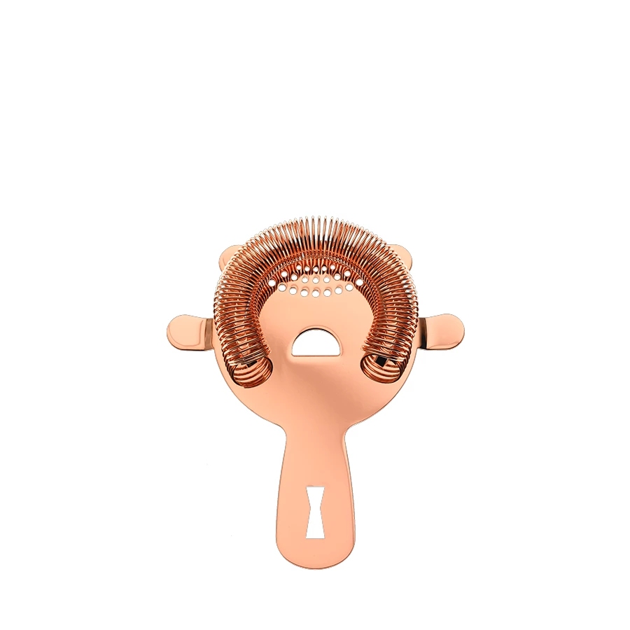 Mercer Barfly 4 Prong Heavy-Duty Spring Bar Strainer | Copper Plated