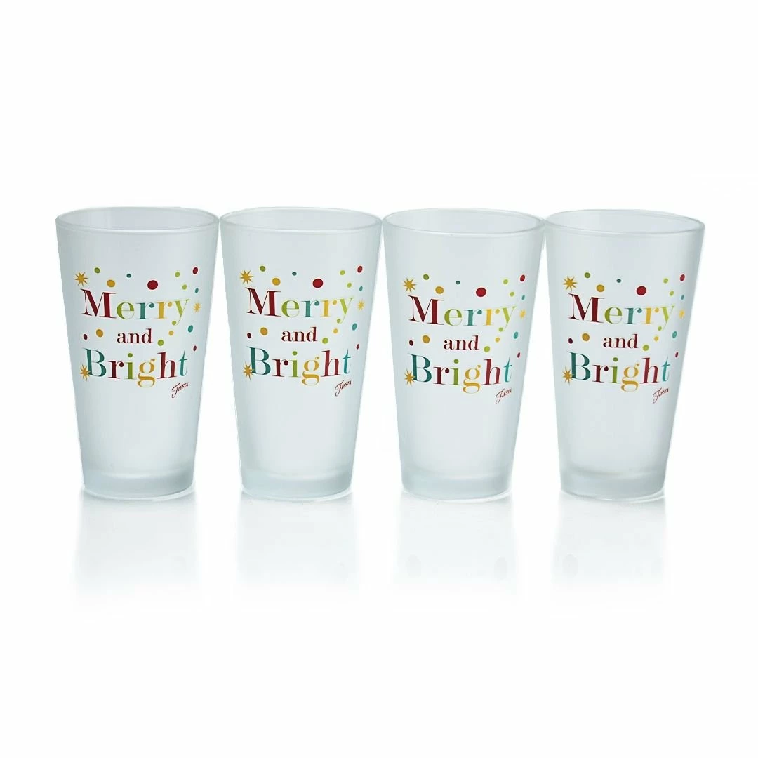 Fiesta® 16oz Cooler Glassware (Set Of 4) | Frosted Merry & Bright