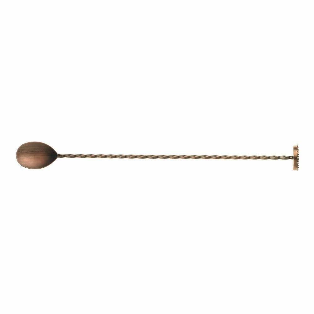 Mercer Barfly 11.8" Bar Spoon With Muddler | Antique Copper - Image 2