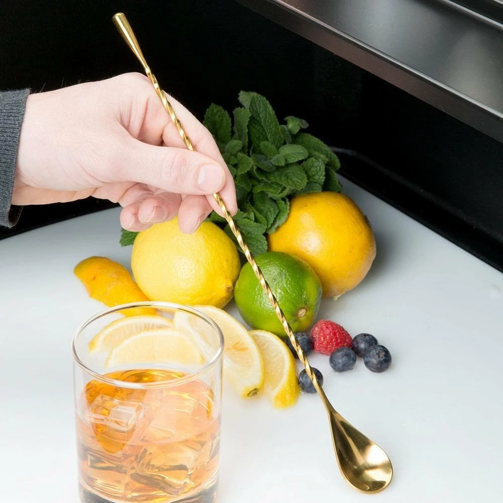 Mercer Barfly 11.8" Classic Bar Spoon | Gold Plated - Image 6