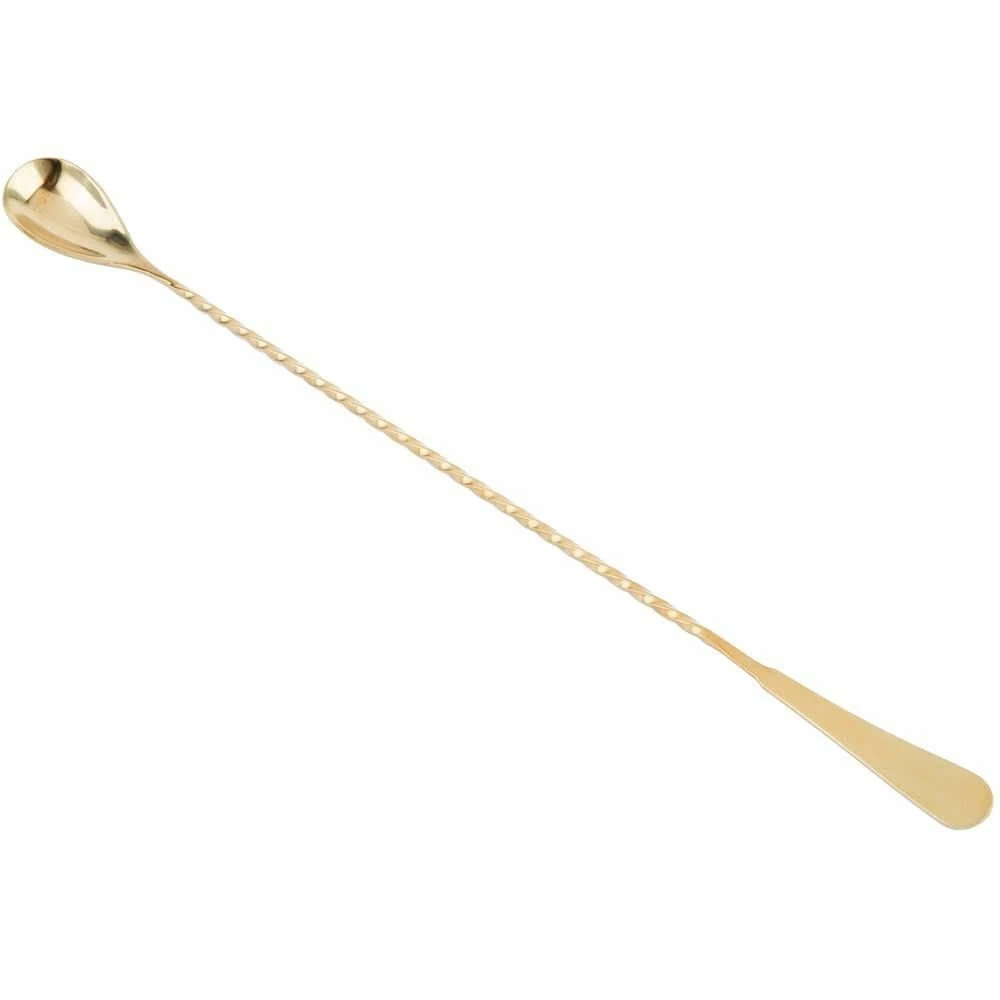 Mercer Barfly 13.2" Japanese-Style Bar Spoon | Gold Plated