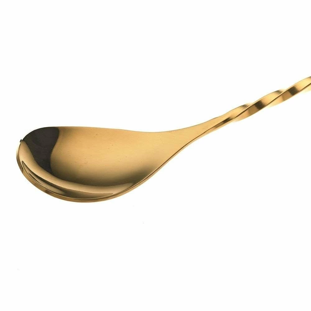 Mercer Barfly 15.75" Bar Spoon With Strainer | Gold Plated - Image 3