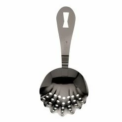 Mercer Barfly Scalloped Julep Strainer | Gun Metal Black