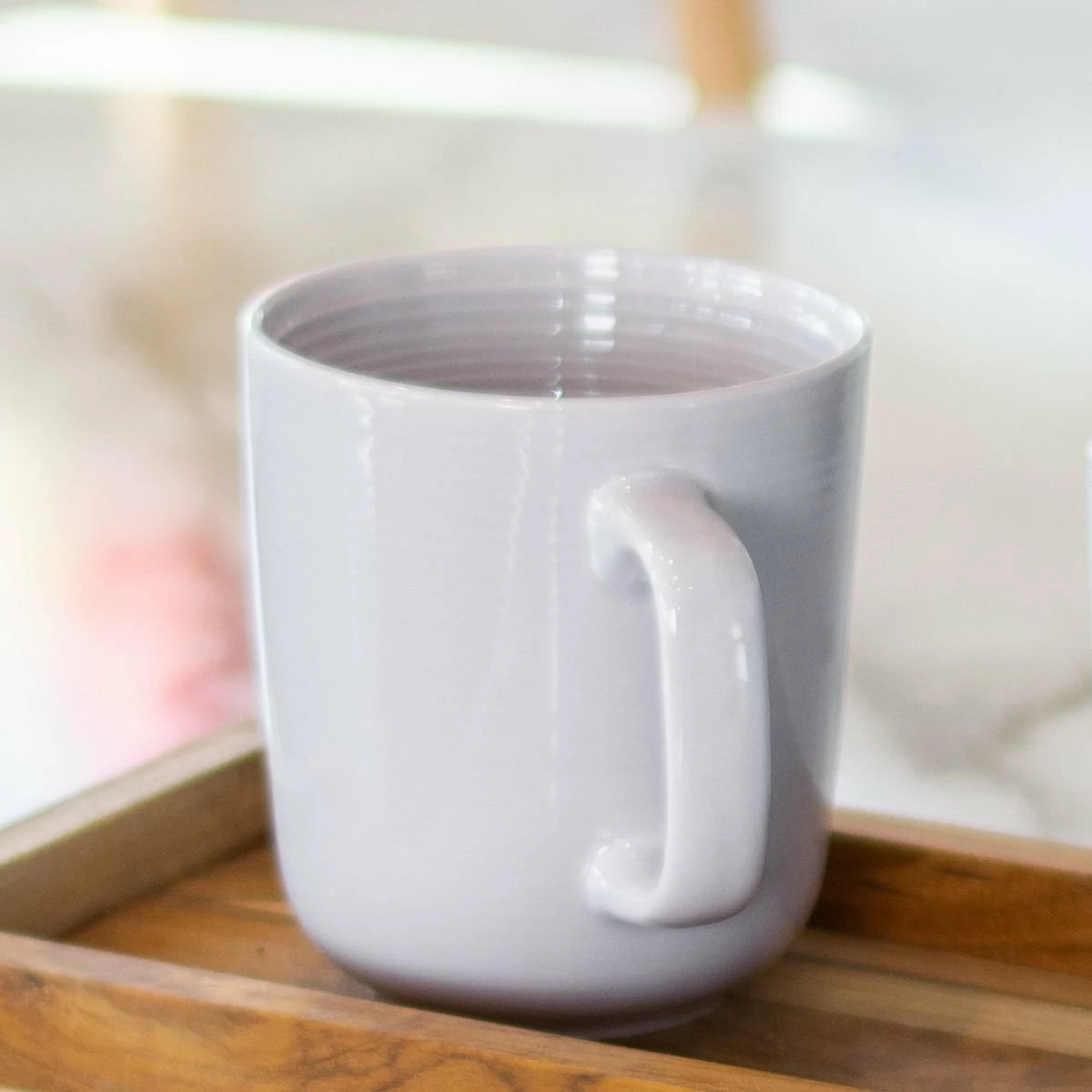 Everything Kitchens Modern Colorful Neutrals - Rippled 12oz Mugs (Set Of 4) - Glazed | Dusty Purple - Image 5