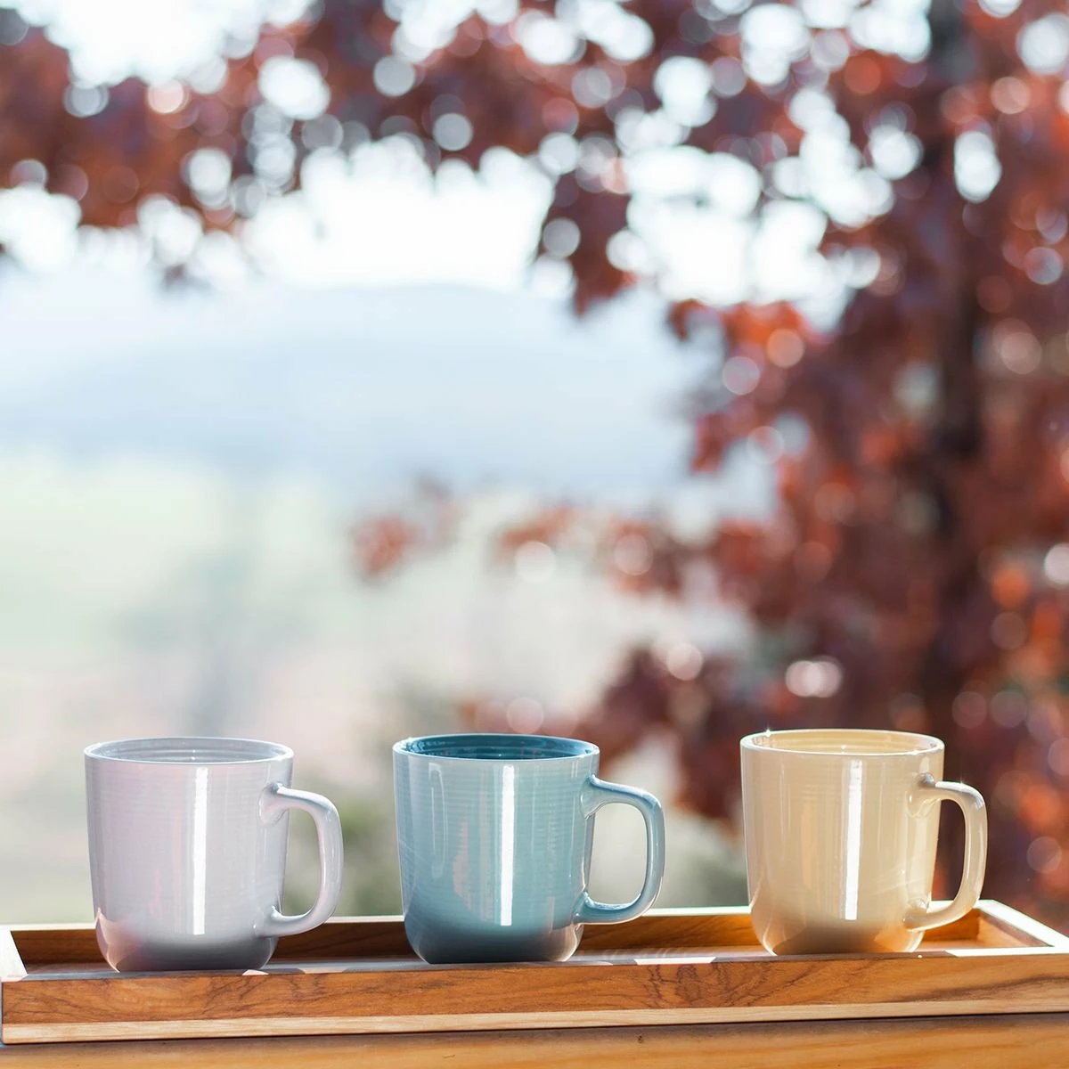 Everything Kitchens Modern Colorful Neutrals - Rippled 12oz Mugs (Set Of 4) - Glazed | Dusty Purple - Image 4