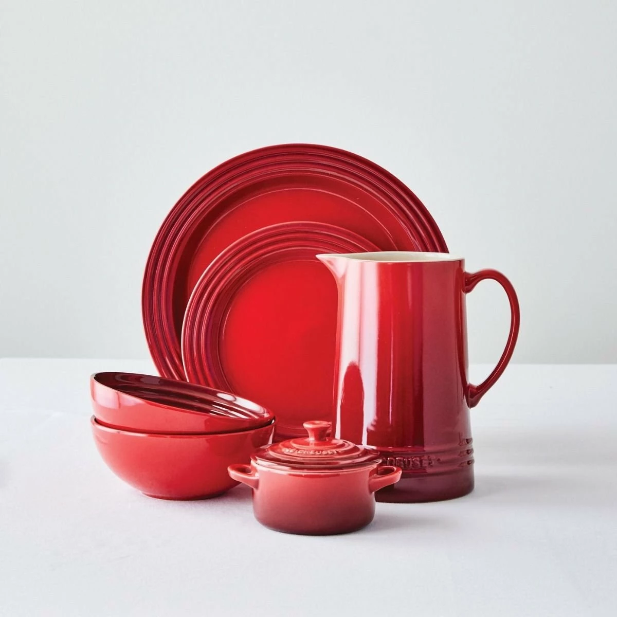 Le Creuset 8.5" Salad Plates - Set Of 4 | Cerise/Cherry Red - Image 3