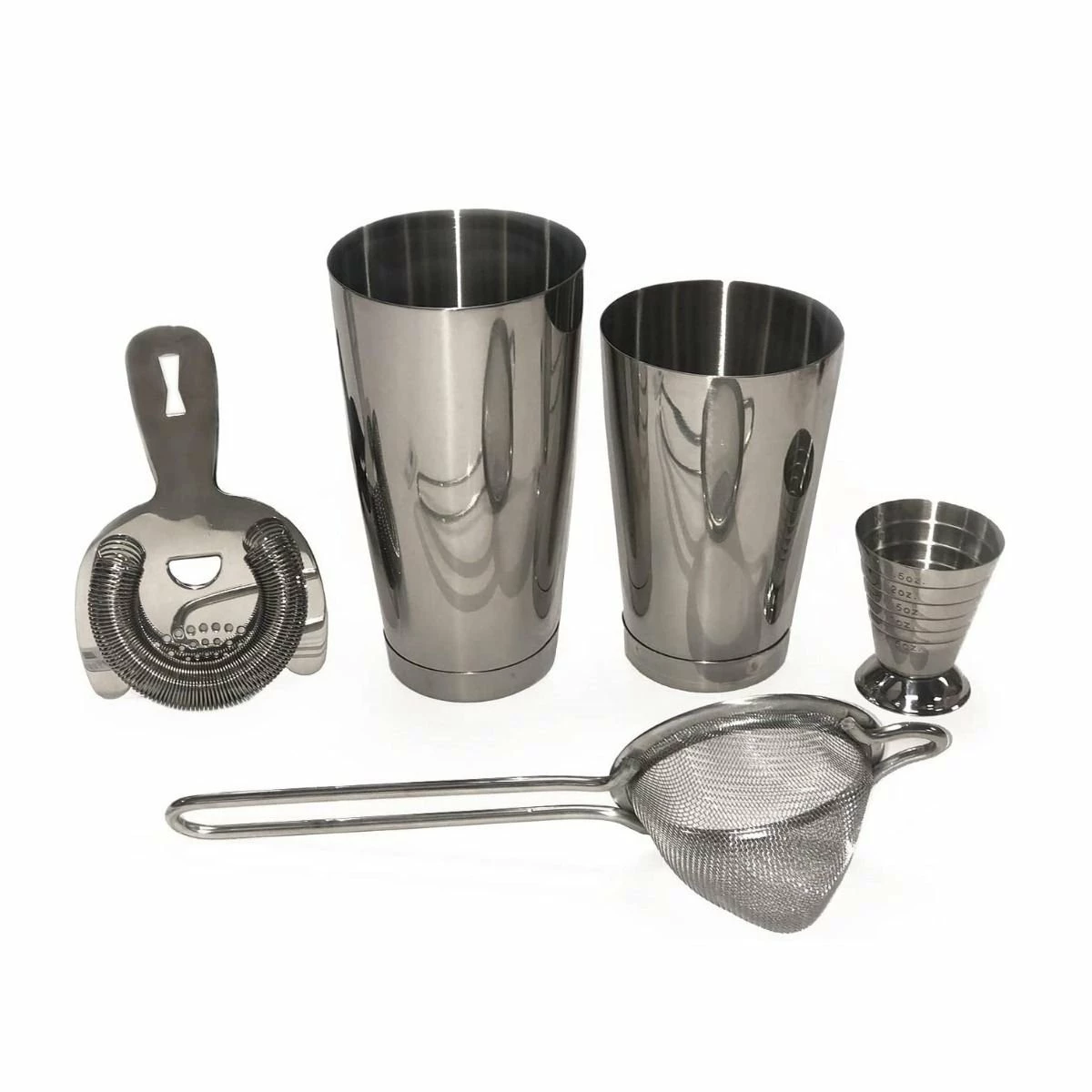 Mercer Barfly 5-Piece Shaker Set | Stainless Steel