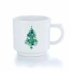 Fiesta® 16oz Stackable Mug | Blue Christmas Tree (White)