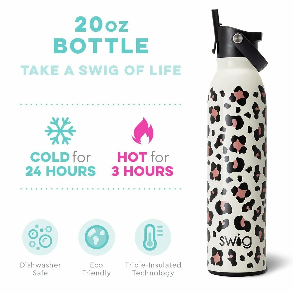 Swig Life™ 20oz Flip & Sip Bottle | Luxy Leopard - Image 2