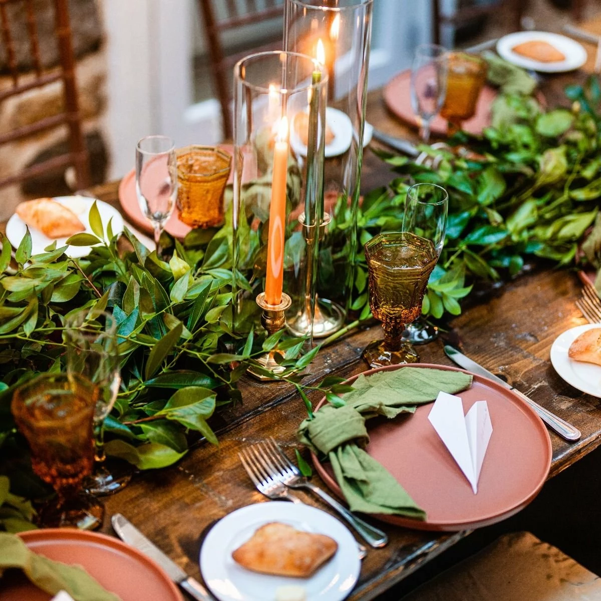 Everything Kitchens Modern Flat 12-Piece Dinnerware Set | Terracotta - Image 8