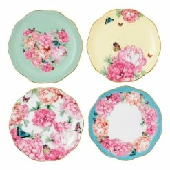 Miranda Kerr For Royal Albert 4" Tidbit Plates (Set Of 4) | Devotion, Gratitude, Blessings & Joy