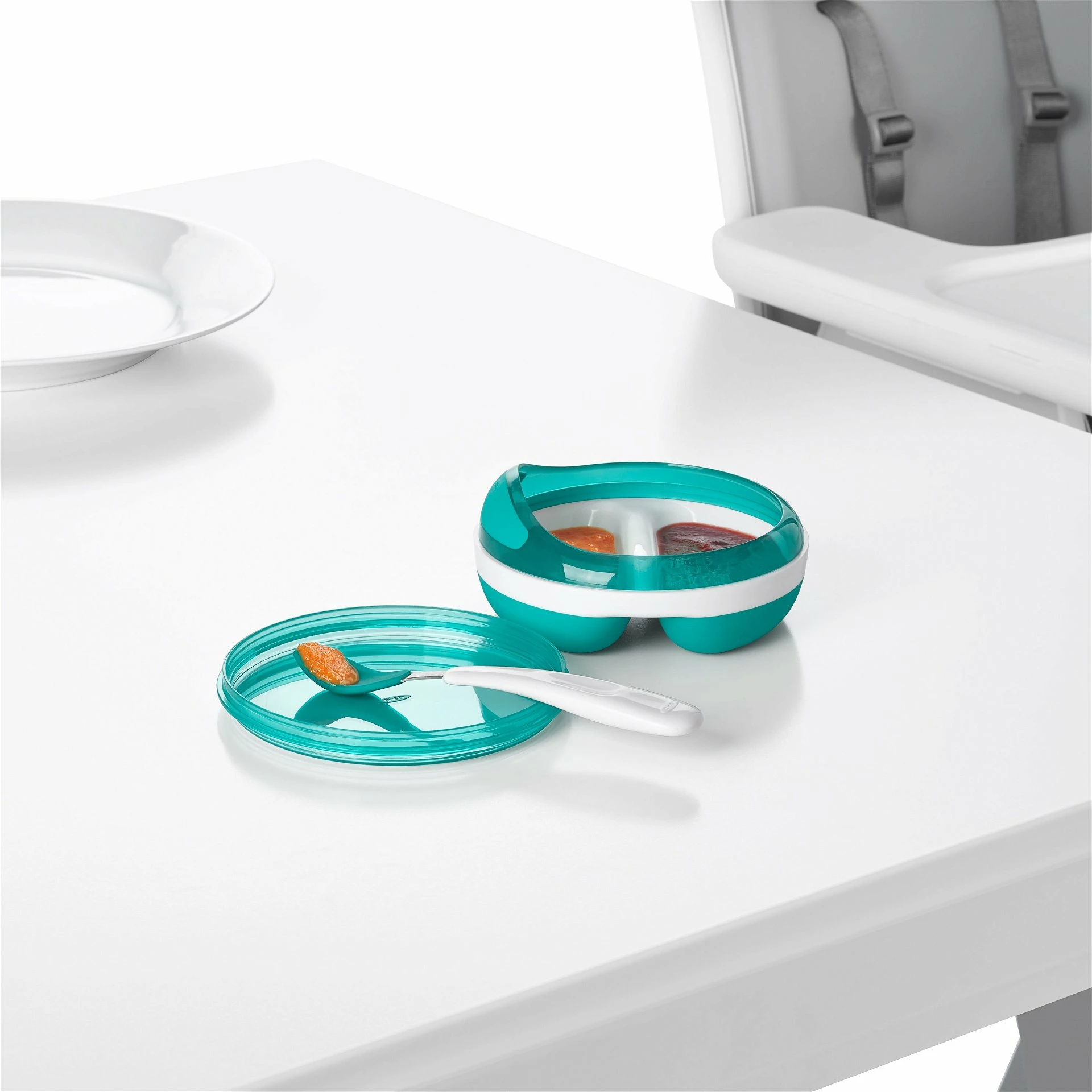 OXO Tot Feeding Spoon Set With Soft Silicone | Teal - Image 4