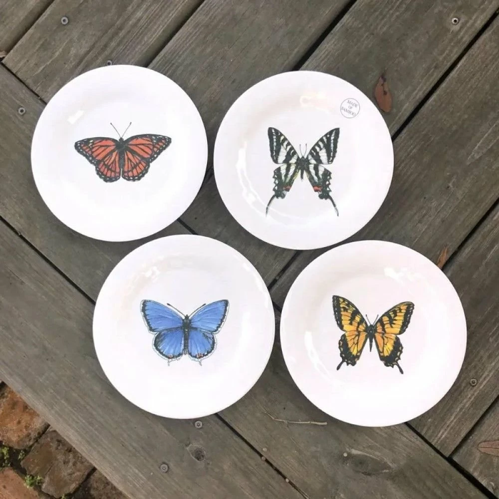 Bamboo Table 4-Piece Plate Gift Set | Butterflies - Image 6